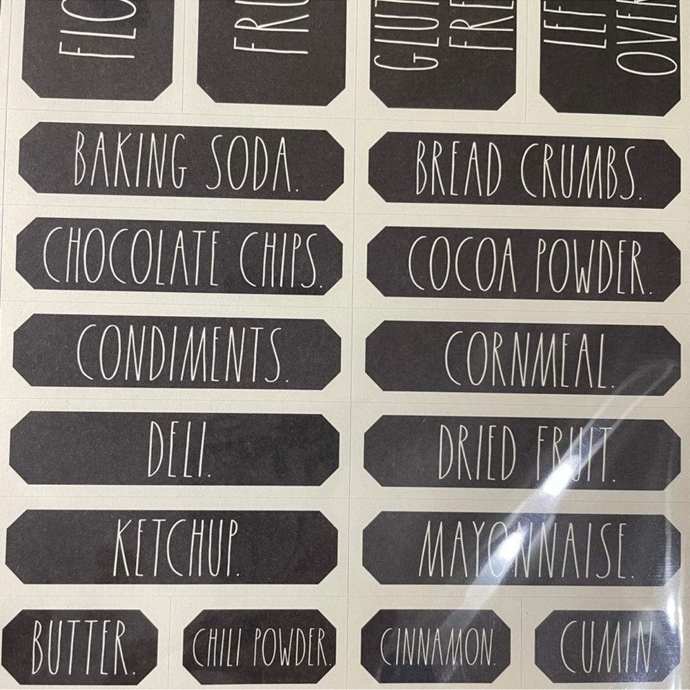 NEW Rae Dunn Black Organizing Labels - Picture 6 of 7